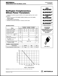 MJH6284 datasheet: Darlington complementary silicon power transistor MJH6284