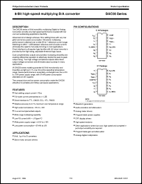 DAC-08HN datasheet: 8-Bit high-speed multiplying D/A converter DAC-08HN