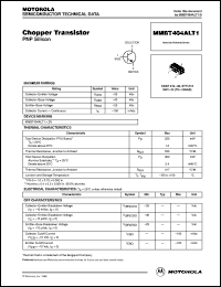 MMBT404ALT1 datasheet: Chopper transistor MMBT404ALT1