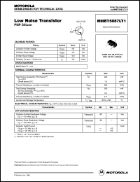 MMBT5067LT1 datasheet: Low noise transistor MMBT5067LT1