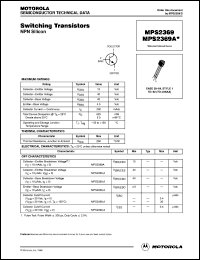 MPS2369A datasheet: Switching transistor MPS2369A