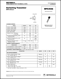 MPS3646 datasheet: Switching transistor MPS3646