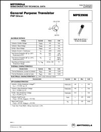 MPS3906 datasheet: General purpose transistor MPS3906