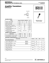 MPS4123 datasheet: Amplifier transistor MPS4123