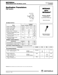 MPSA64 datasheet: Darlington transistor MPSA64