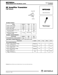 MPSH69 datasheet: RF amplifier transistor MPSH69