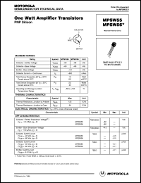 MPSW56 datasheet: One watt amplifier transistor MPSW56