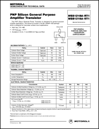 MSB1218A-RT1 datasheet: NPN silicon general purpose amplifier transistor MSB1218A-RT1