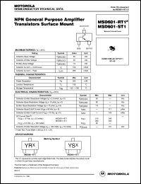 MSD601-RT1 datasheet: NPN general puspose amplifier transistor MSD601-RT1