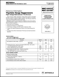 MMT10V275 datasheet: Thyristor surge suppressor MMT10V275