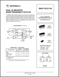 SN74LS113AN datasheet: Dual JK negative edge-triggered flip-flop SN74LS113AN