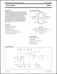 NE592D8 datasheet: Video amplifier NE592D8
