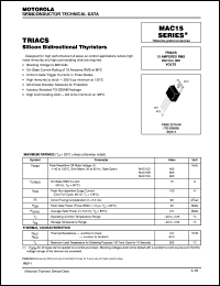 MAC15D datasheet: Triac MAC15D