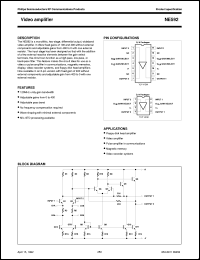 NE592N8 datasheet: Video amplifier NE592N8