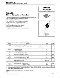 MAC16N datasheet: Triac MAC16N