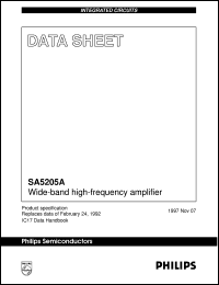 NE5205AD datasheet: Wide-band high-frequency amplifier NE5205AD