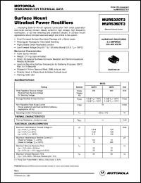 MURS360T3 datasheet: Surface mount ultrafast power rectifier MURS360T3