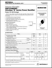 MURH8100E datasheet: SWITCHMODE ultrafast 