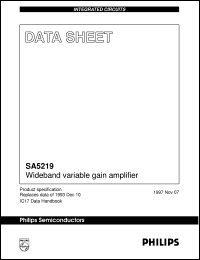 SA5219D datasheet: Wideband variable gain amplifier SA5219D