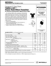 MTP50N06EL datasheet: TMOS E-FET power field effect transistor MTP50N06EL