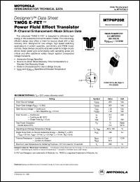 MTP6P20E datasheet: TMOS E-FET power field effect transistor MTP6P20E