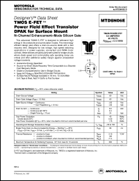 MTD8N06E datasheet: TMOS E-FET power field effect transistor  D2PAK for surface mount MTD8N06E