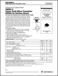 MTB52N06VL datasheet: TMOS V power field effect transistor D2PAK for surface mount MTB52N06VL