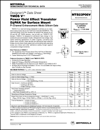 MTB23P06V datasheet: TMOS V power field effect transistor MTB23P06V