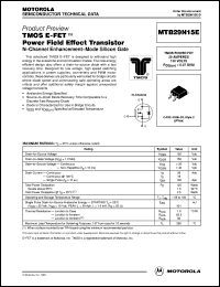 MTB29N15E datasheet: TMOS E-FET  power field effect transistor MTB29N15E