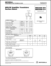 MSC2295-CT1 datasheet: PNP RF amplifier transistor surface mount MSC2295-CT1