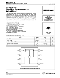 MRFIC2001 datasheet: 900 MHz GaAs downconverter MRFIC2001