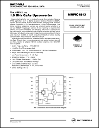 MRFIC1813 datasheet: 1.9 GHz GaAs upconverter MRFIC1813