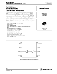 MRFIC1808 datasheet: 1.9 GHz GaAs low noise amplifier MRFIC1808