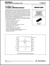 MRFIC1804 datasheet: 1.8 GHz LNA/downmixer MRFIC1804