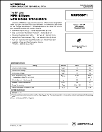 MRF959T1 datasheet: NPN silicon low noise transistor MRF959T1