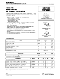 MRF859 datasheet: NPN silicon RF  power transistor MRF859