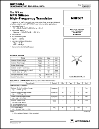 MRF587 datasheet: NPN silicon high-frequency transistor MRF587