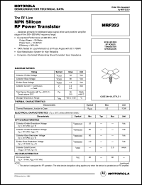 MRF323 datasheet: NPN silicon RF power transistor MRF323
