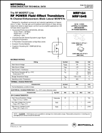 MRF184 datasheet: RF power field effect transistor MRF184