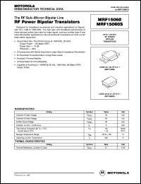 MRF15060S datasheet: RF power bipolar transistor MRF15060S