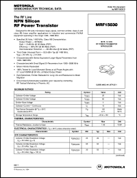 MRF15030 datasheet: NPN silicon RF power transistor MRF15030