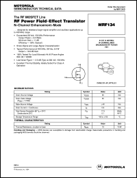 MRF134 datasheet: RF power field-effect transistor MRF134