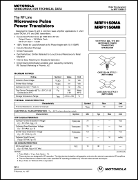 MRF1150MA datasheet: Microwave pulse power transistor MRF1150MA