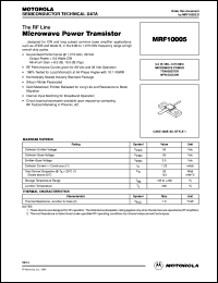 MRF10005 datasheet: Microwave power transistor MRF10005