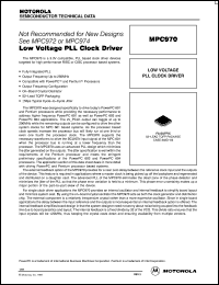 MPC970FA datasheet: Low voltage PLL clock driver MPC970FA