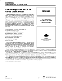 MPC949FA datasheet: Low voltage 1:15 PECL to CMOS clock driver MPC949FA