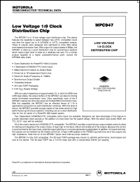 MPC947FA datasheet: Low voltage 1:9 clock distribution chip MPC947FA