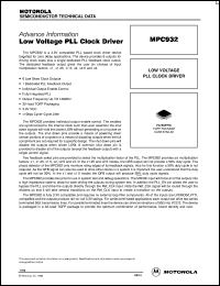 MPC932FA datasheet: Low voltage PLL clock driver MPC932FA