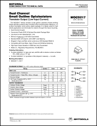 MOCD217 datasheet: Dual channel small outline optoisolator MOCD217