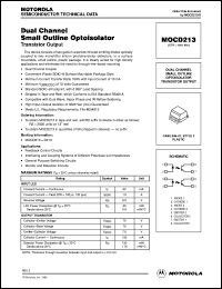 MOCD213 datasheet: Dual channel small outline optoisolator MOCD213